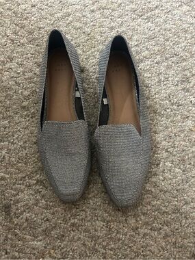 a new day Silver Sparkle Pointed-Toe Loafers